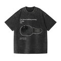 Black Cat Vintage Wash Japanese Design T-Shirt
