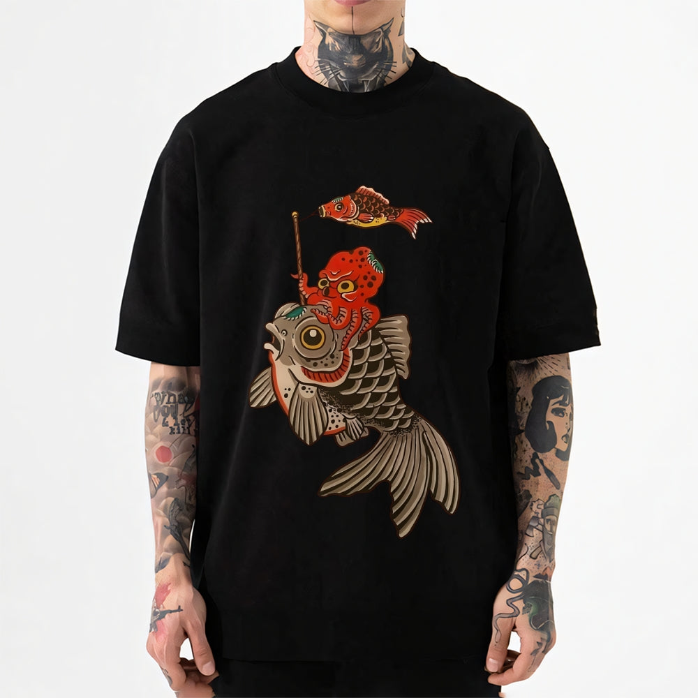Octopus Koi Japanese Style Classic Tee