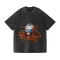 Octopus Vintage Wash Japanese Design T-Shirt