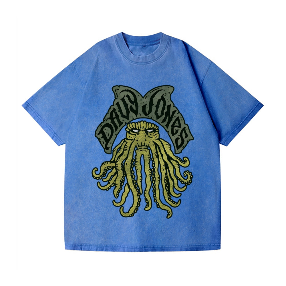 Cthulhu Octopus Vintage Wash Japanese Design T-Shirt