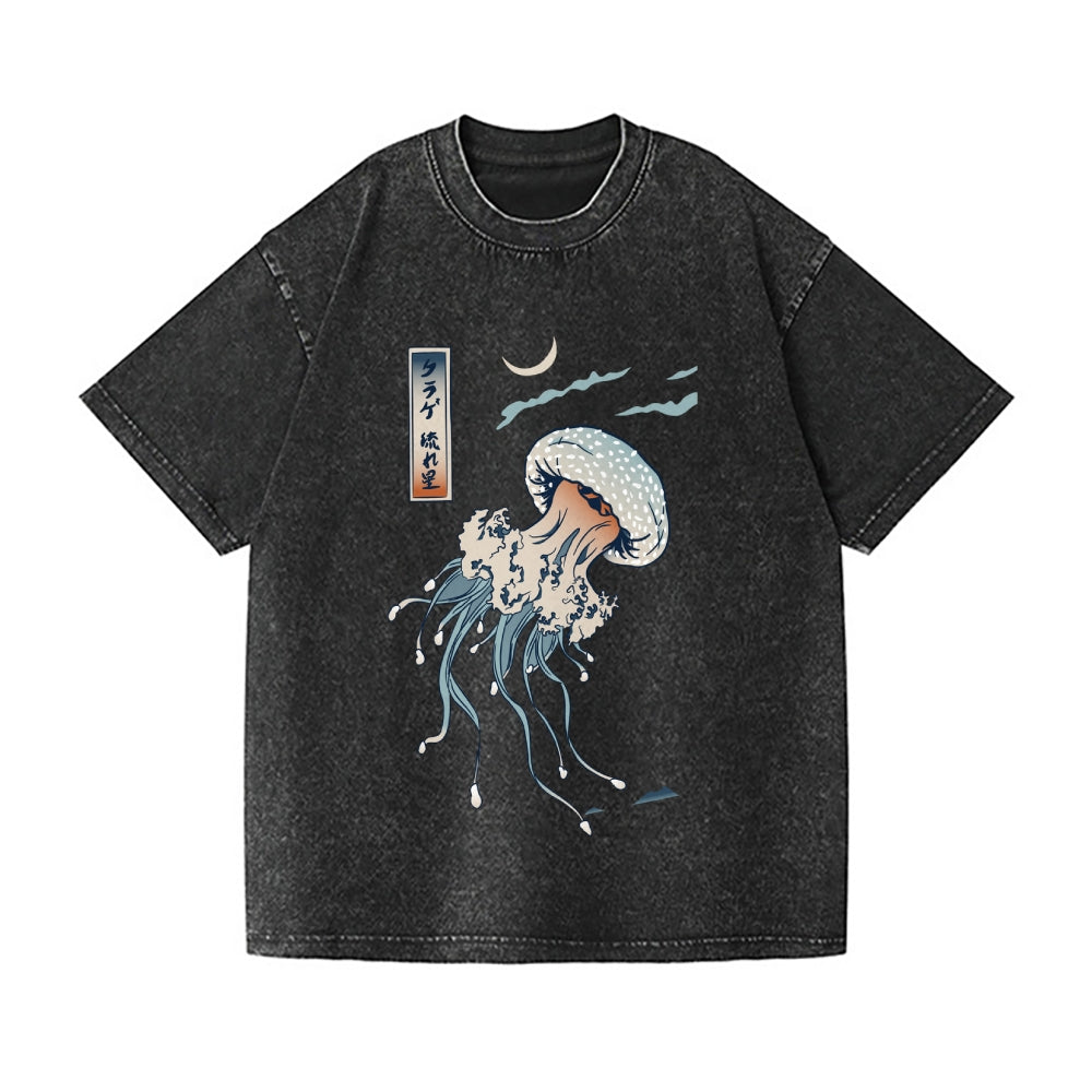 Jellyfish Vintage Wash Japanese Design T-Shirt