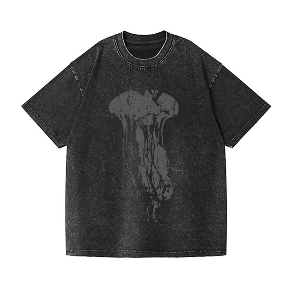 Jellyfish Vintage Wash Japanese Design T-Shirt