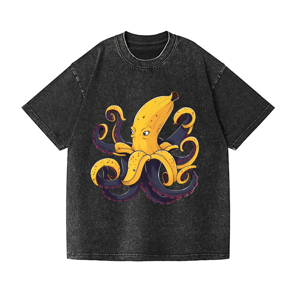 Octopus Vintage Wash Japanese Design T-Shirt