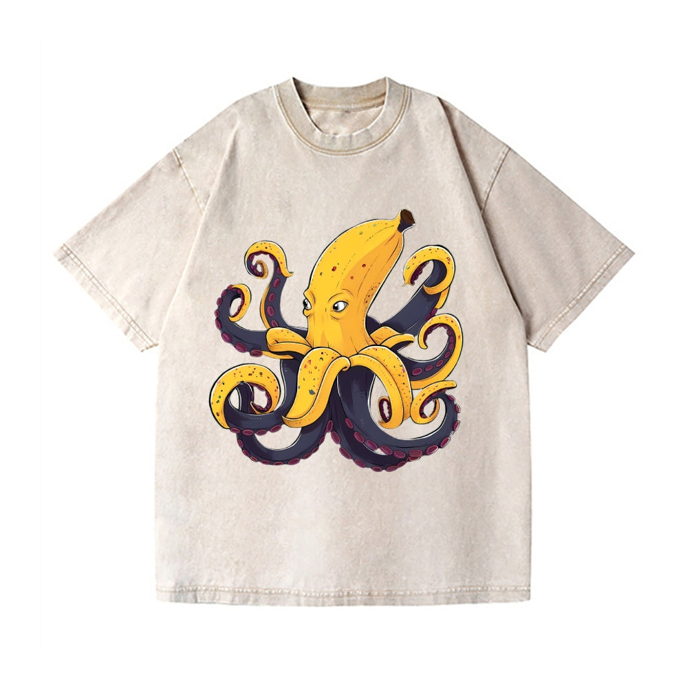 Octopus Vintage Wash Japanese Design T-Shirt