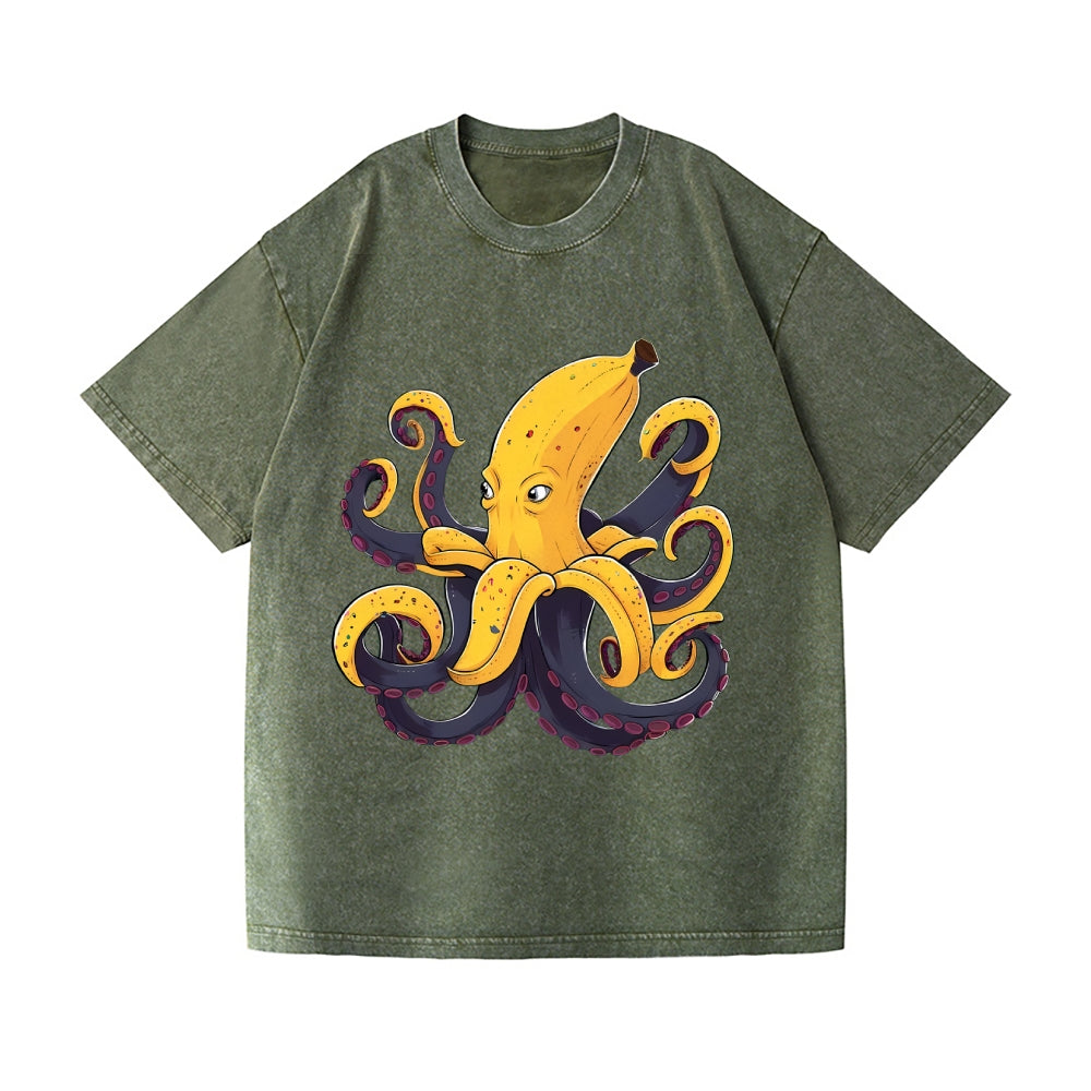 Octopus Vintage Wash Japanese Design T-Shirt