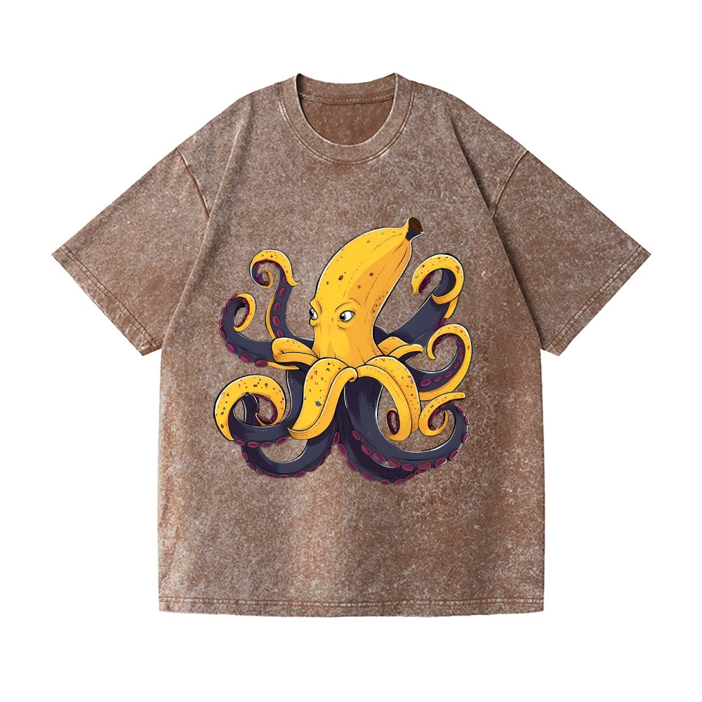 Octopus Vintage Wash Japanese Design T-Shirt