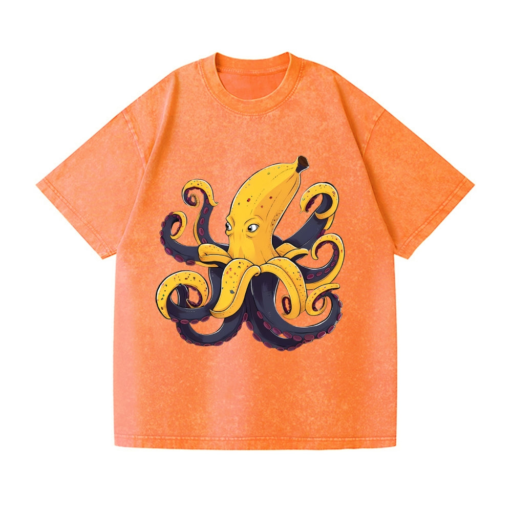 Octopus Vintage Wash Japanese Design T-Shirt