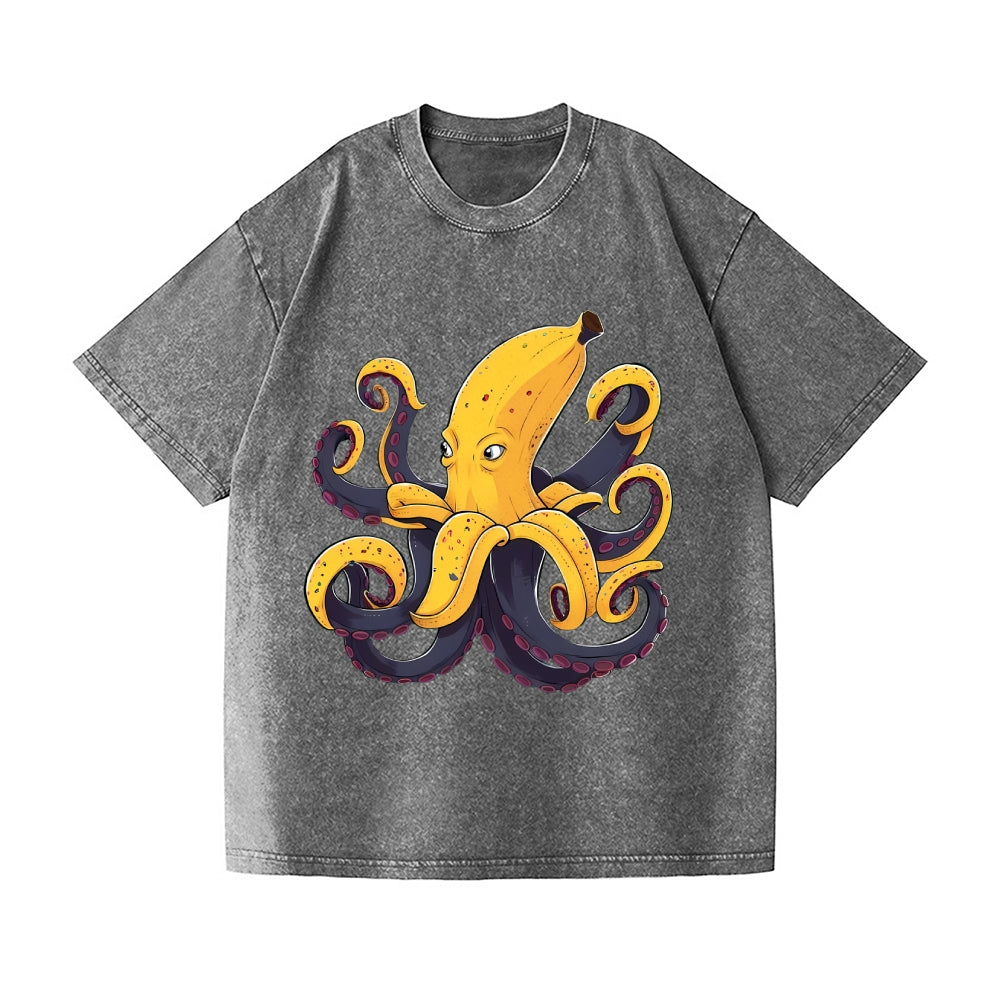 Octopus Vintage Wash Japanese Design T-Shirt