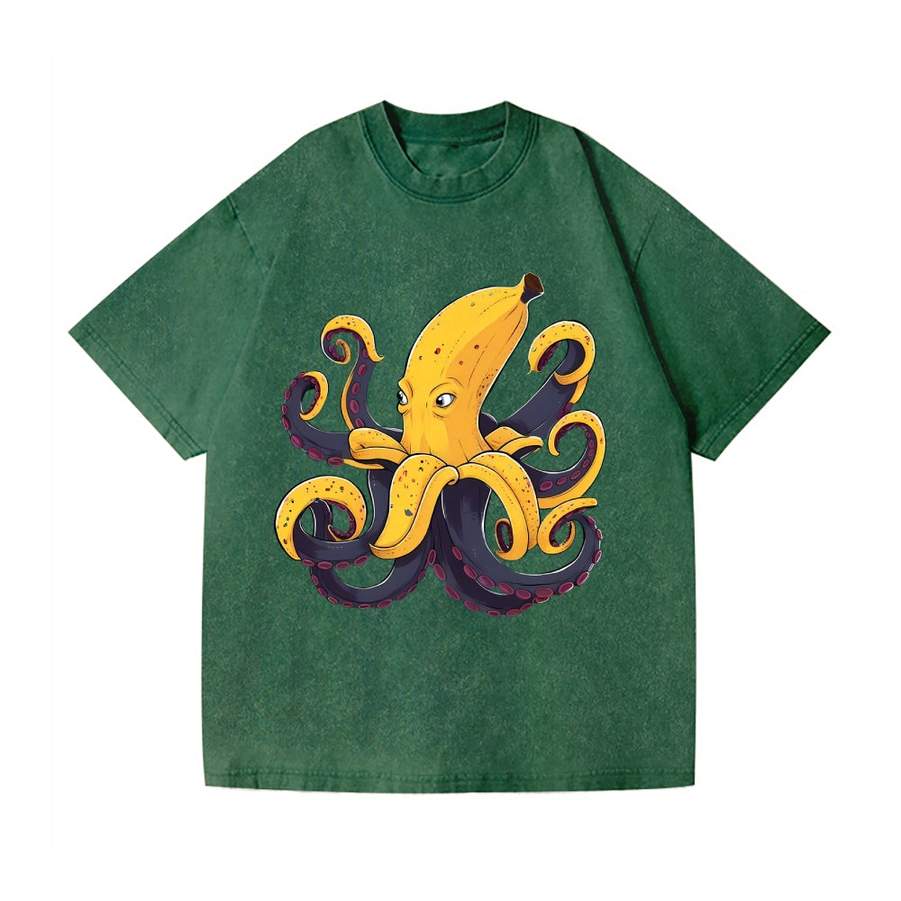 Octopus Vintage Wash Japanese Design T-Shirt