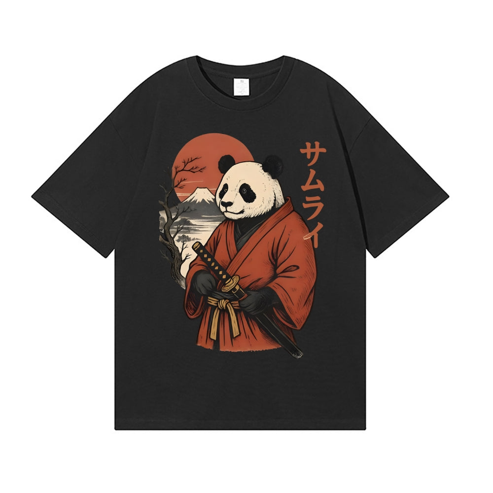 Panda Samurai Japanese Style Classic Tee