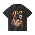 Panda Ramen Vintage Wash Japanese Design T-Shirt