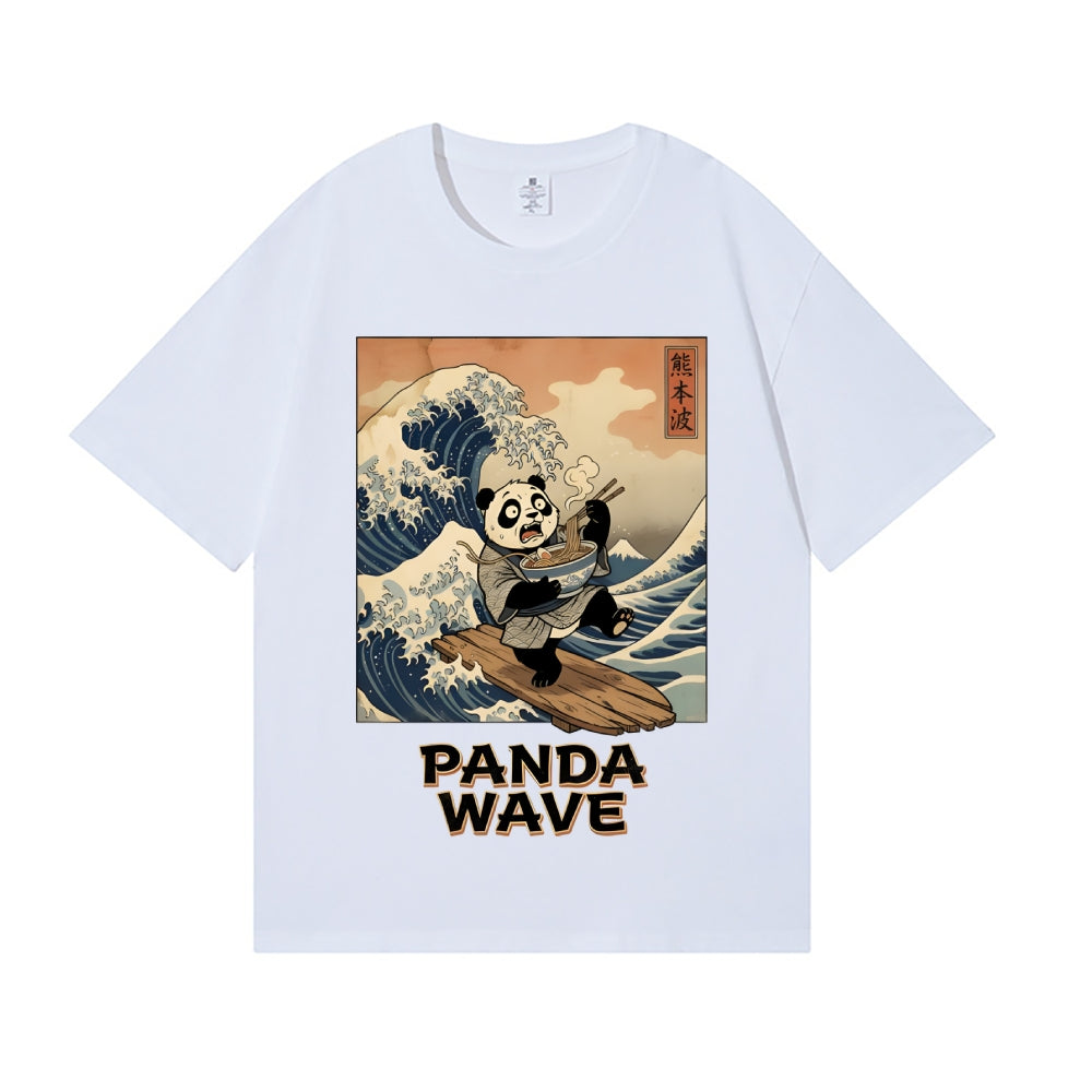 Panda Great Wave Japanese Style Classic Tee