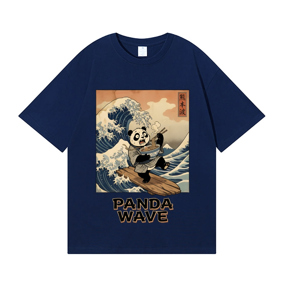 Panda Great Wave Japanese Style Classic Tee
