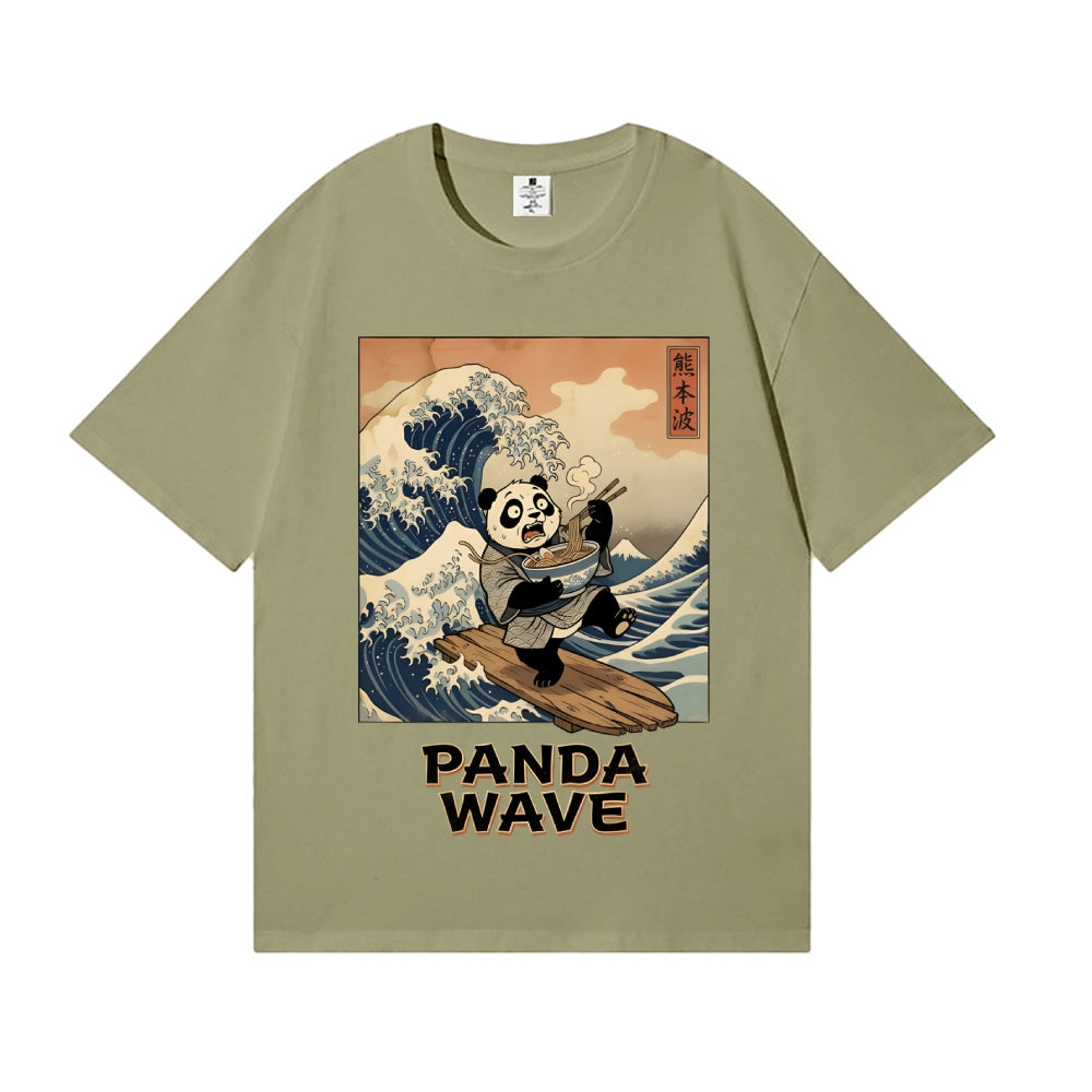 Panda Great Wave Japanese Style Classic Tee
