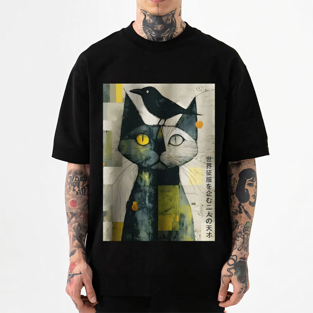 Abstract Cat Japanese Style Classic Tee