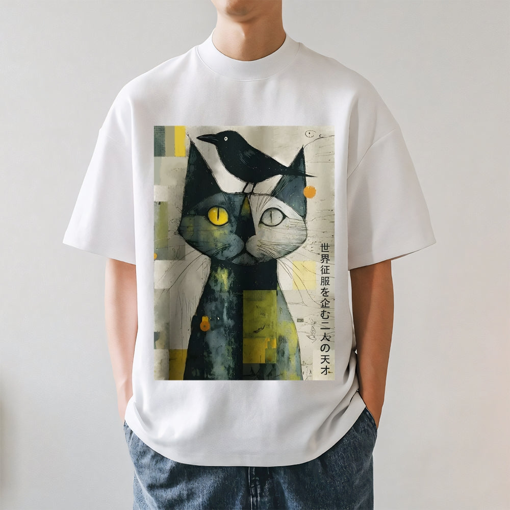 Abstract Cat Japanese Style Classic Tee