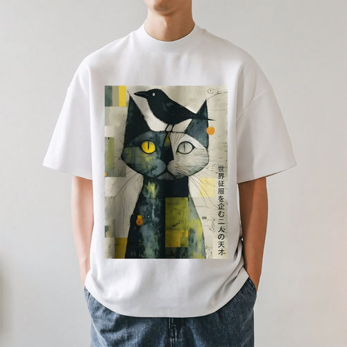Abstract Cat Japanese Style Classic Tee
