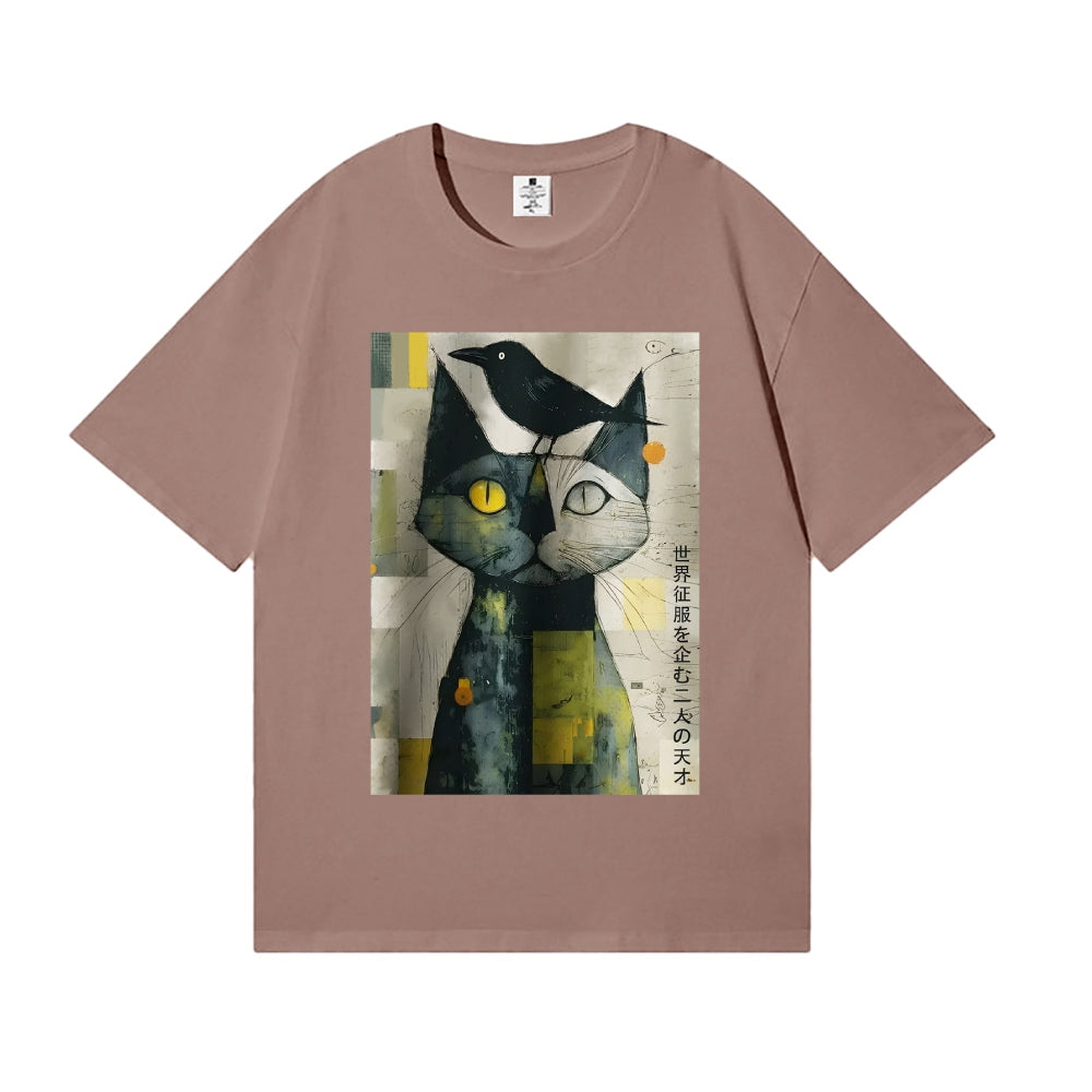 Abstract Cat Japanese Style Classic Tee