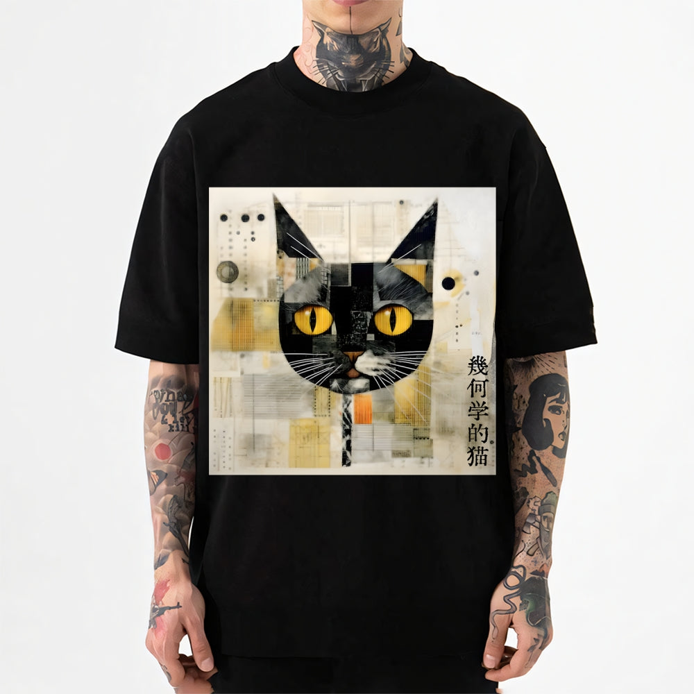 Abstract Cat Japanese Style Classic Tee