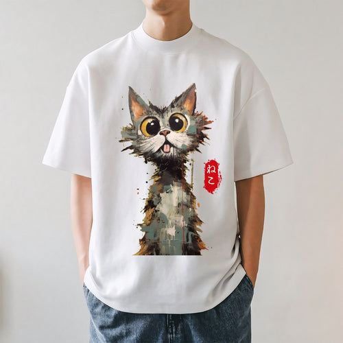 Abstract Cat Japanese Style Classic Tee