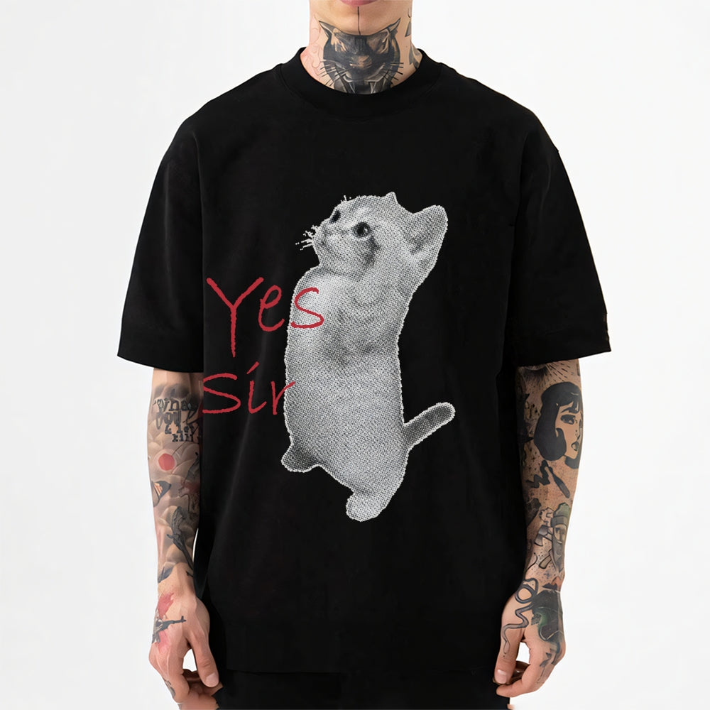 Salute Cat Japanese Style Classic Tee