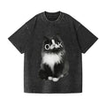 OK Cat Vintage Wash Japanese Design T-Shirt