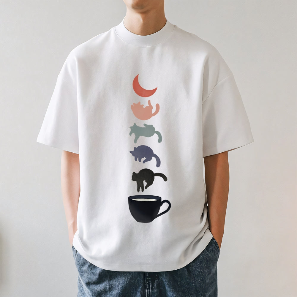 Night Drip Coffee Cat Japanese Style Classic Tee