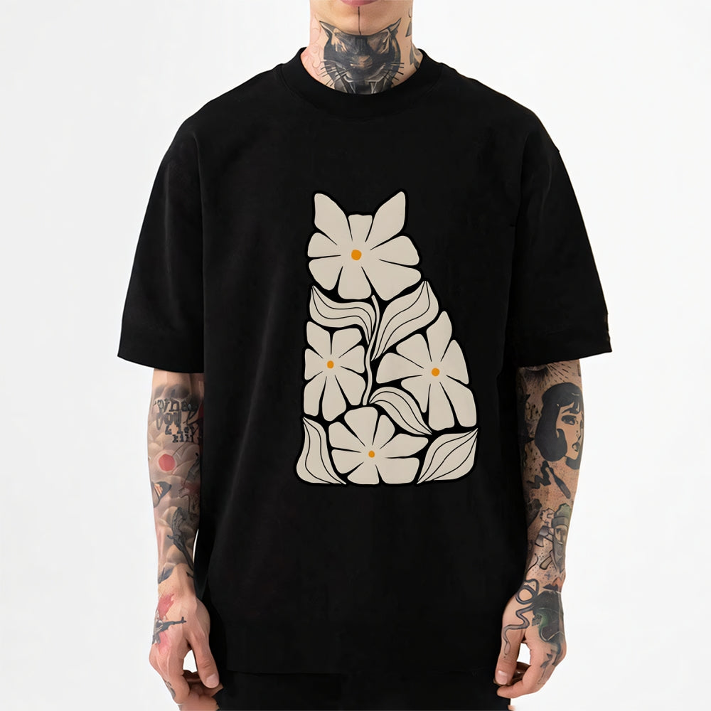 Live Life in Full Bloom Cat Japanese Style Classic Tee