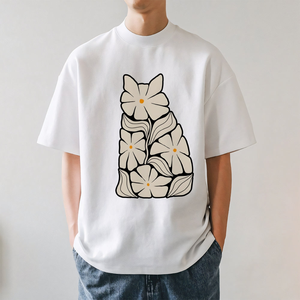 Live Life in Full Bloom Cat Japanese Style Classic Tee