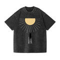 Making Sunshine Cat Vintage Wash Japanese Design T-Shirt