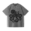Octopus Vintage Wash Japanese Design T-Shirt