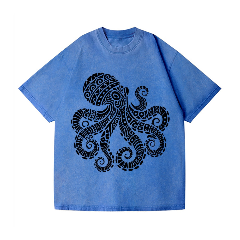 Octopus Vintage Wash Japanese Design T-Shirt