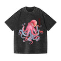Octopus Vintage Wash Japanese Design T-Shirt