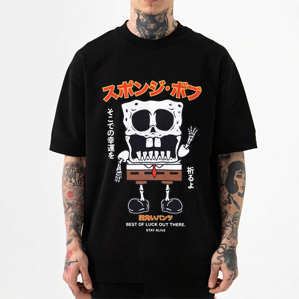 Sponge Skull Japanese Style Classic Tee