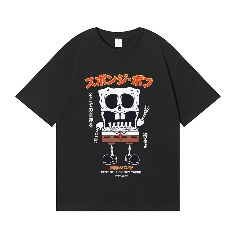 Sponge Skull Japanese Style Classic Tee