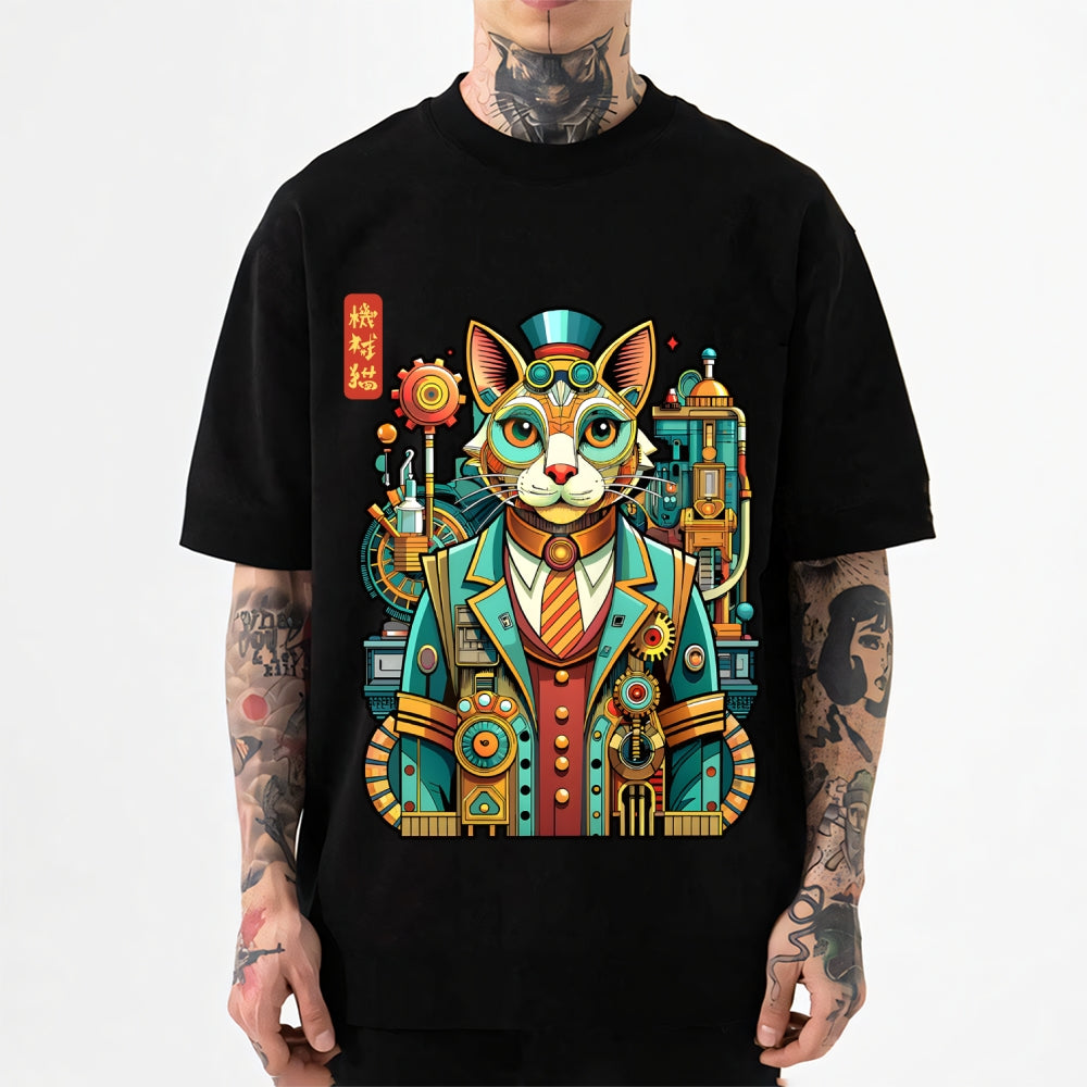 Mechanical Cat Japanese Style Classic Tee