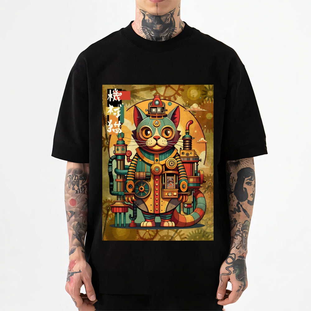 Mechanical Cat Japanese Style Classic Tee