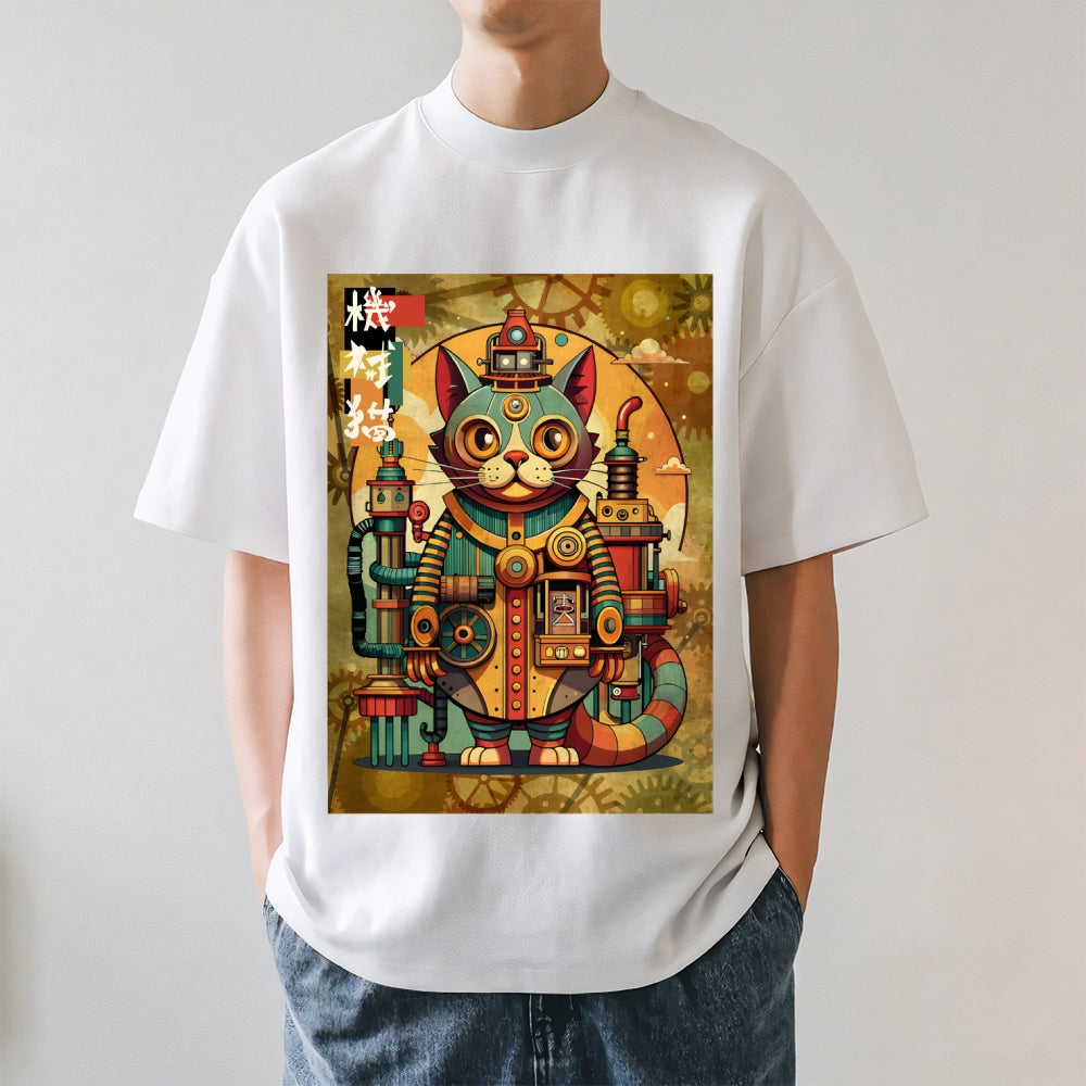 Mechanical Cat Japanese Style Classic Tee