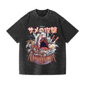 Shark Ramen Vintage Wash Japanese Design T-Shirt