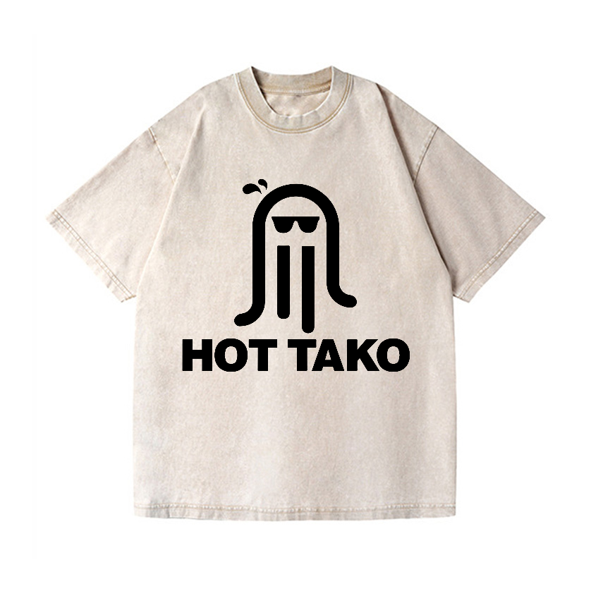 Hot Tako Vintage Wash Japanese Design T-Shirt