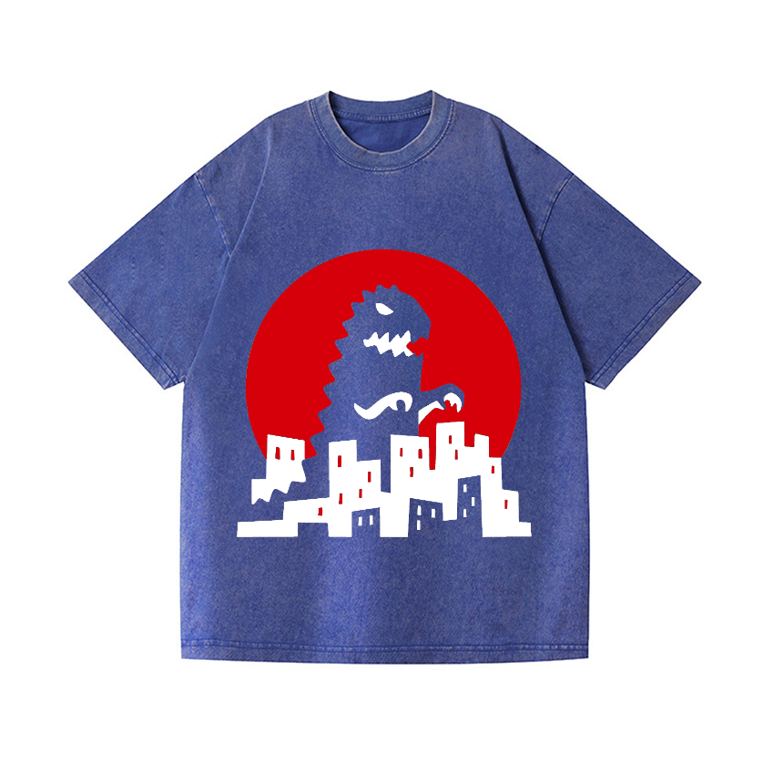 Kaiju Vintage Wash Japanese Design T-Shirt