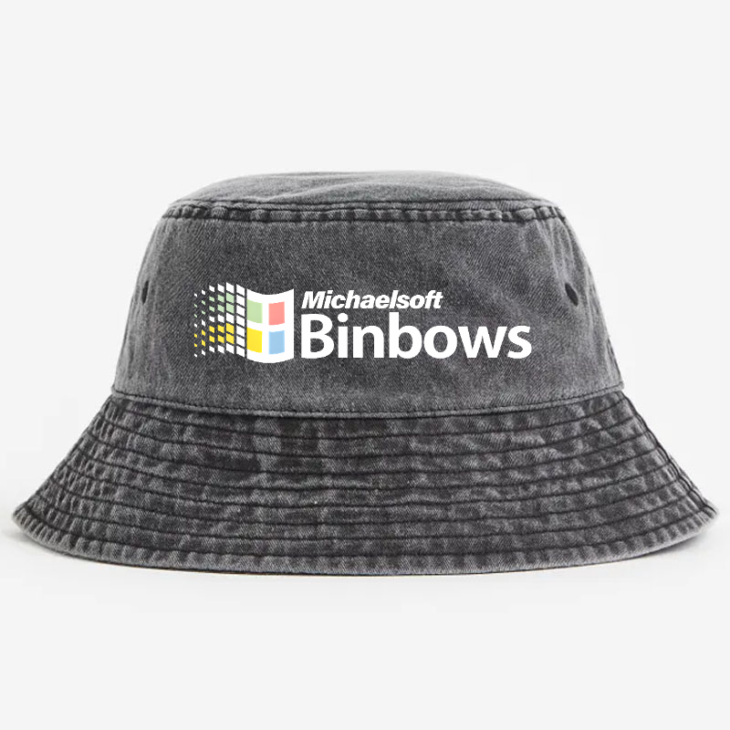 Binbows Vaporwave Vintage 100% Cotton Bucket Hat