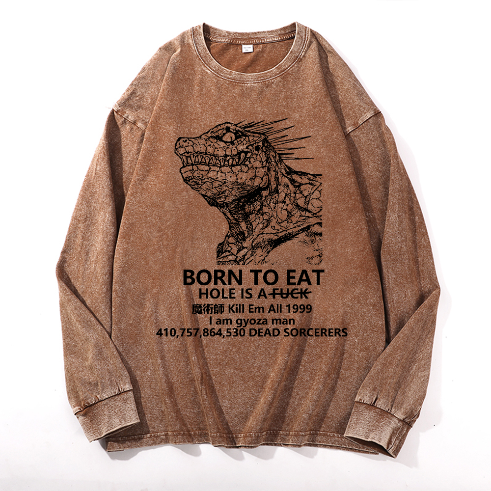 Dorohedoro Anime Vintage Cotton Wash Long-sleeve T-shirt