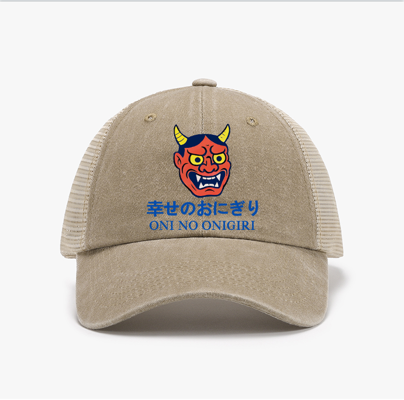 Oni Ghost Onigiri Vintage Cotton Breathable Hat