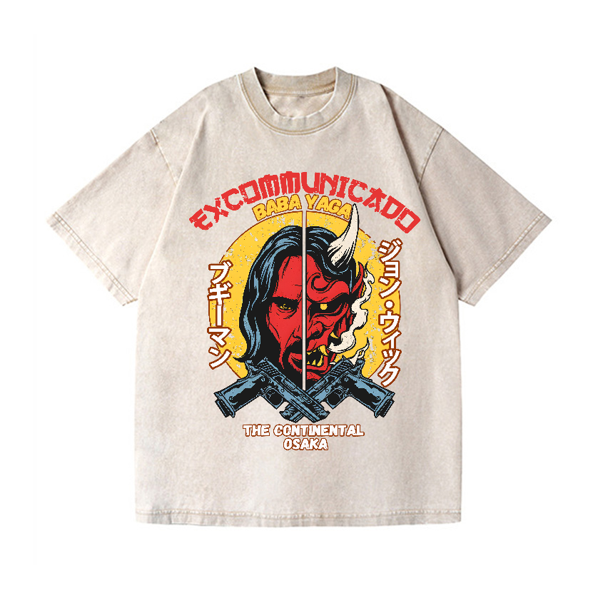 Baba Yaga Vintage Wash Japanese Design T-Shirt