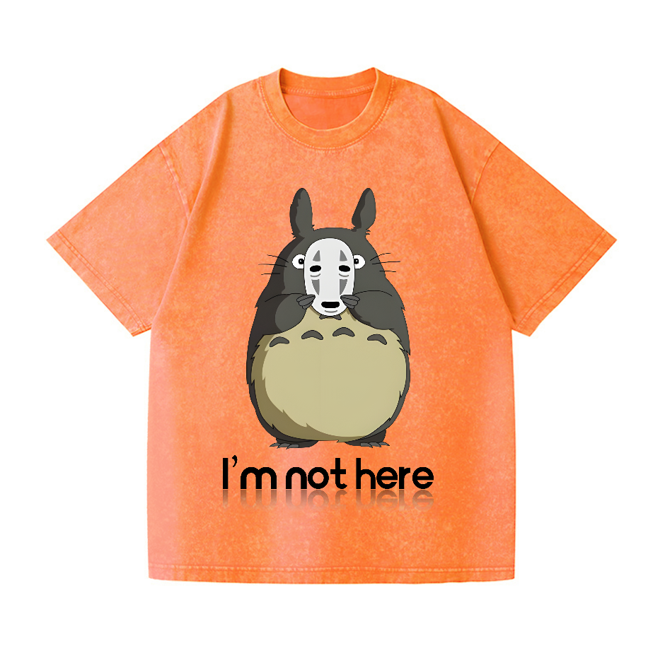 Ghibli Totoro No Face Kaonashi Vintage Wash Japanese Design T-Shirt