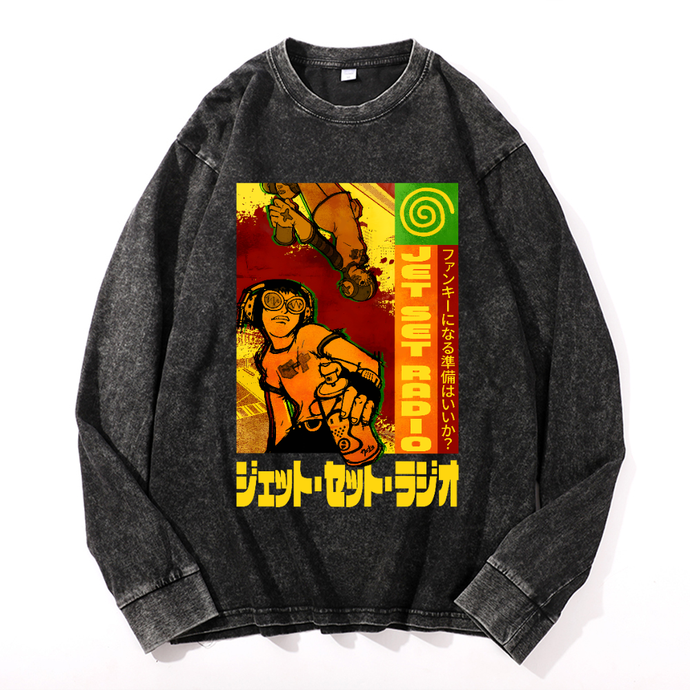 Jet Set Radio Vintage Cotton Wash Long-sleeve T-shirt