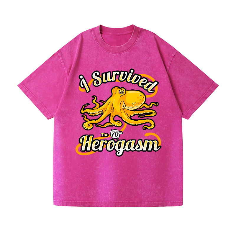 Octopus Vintage Wash Japanese Design T-Shirt