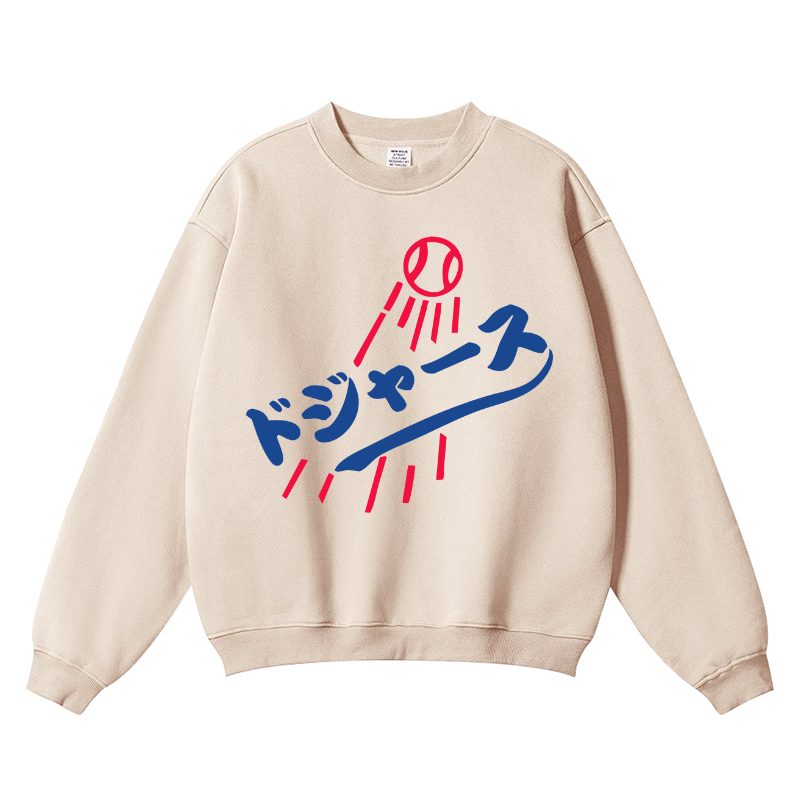 Dodger Dream Vintage Cotton Blend Crewneck Sweatshirt