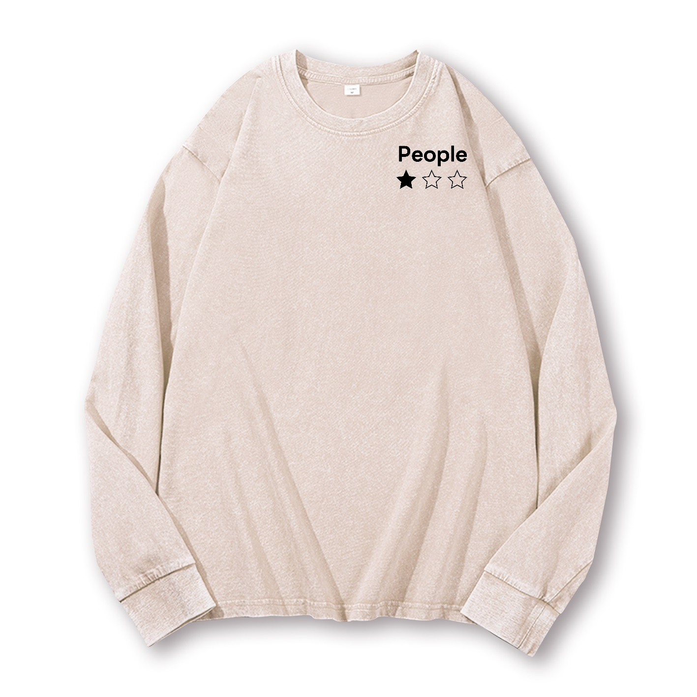 People Vintage Washed Cotton Back Art Long-sleeve T-shirt